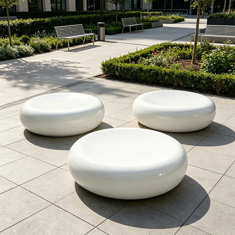 Commercial FRP Pebble Bench