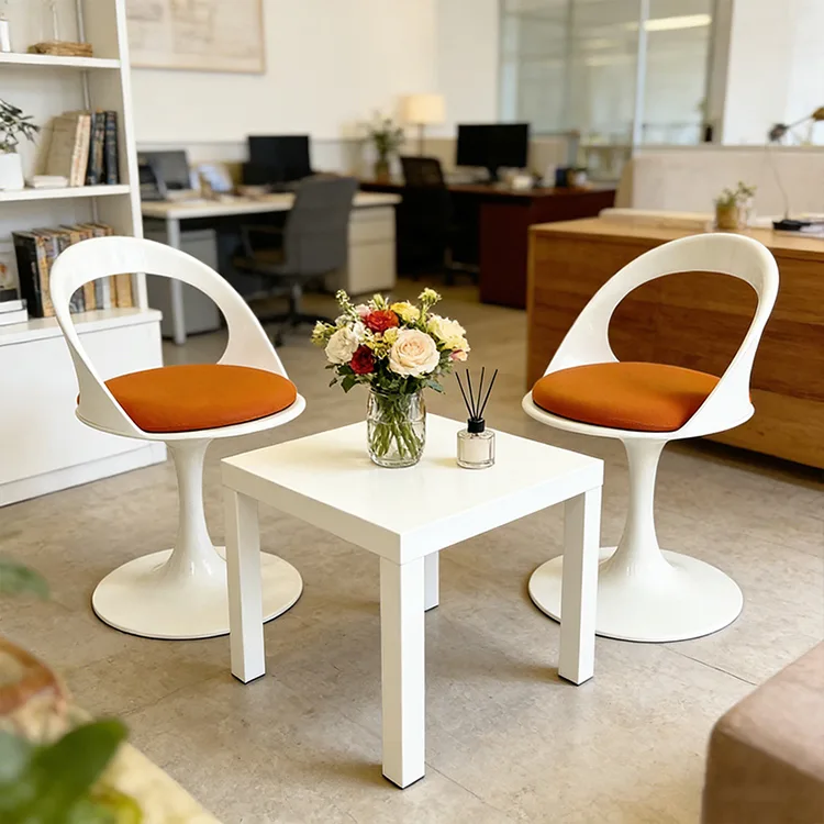 Modern Tulip Cutout FRP Lounge Chair